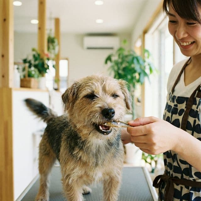 リラックスする犬